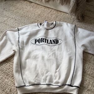 Princess Polly Portland Cream Sweatshirt